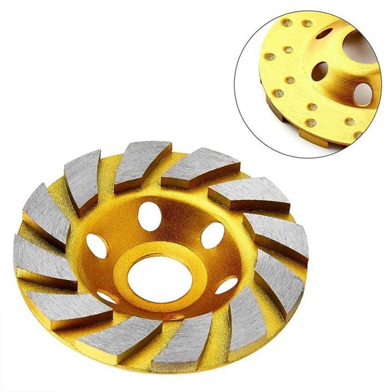 

Turbo Diamond Grinding Cup Wheel 100MM 4 IN Electroplated Diamond Cutting Disc For Concrete Stone Masonry Material