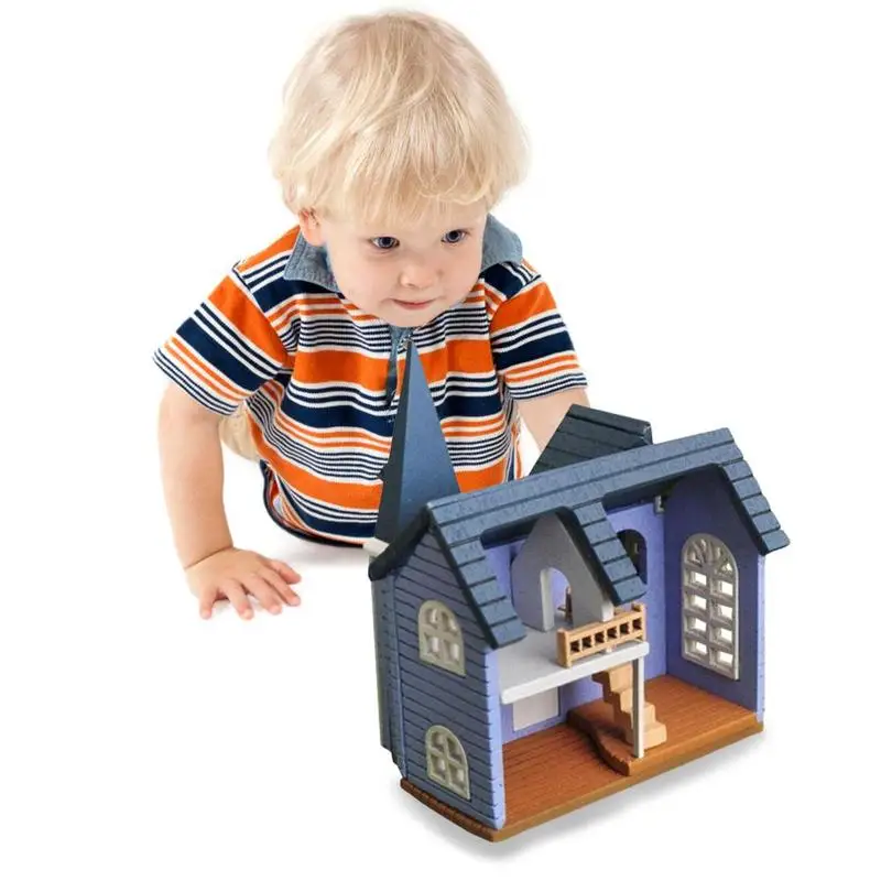 Дом Миниатюрная модель коттеджа миниатюрный деревянный дом Toyfor 1:24 DIY кукольный