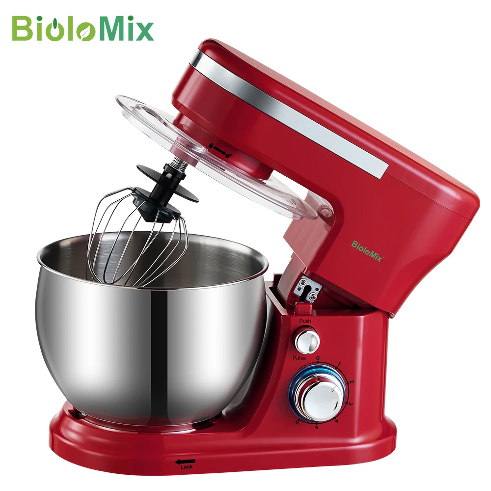 BioloMix 1200W 5L Нержавеющая сталь чаша 6 ступенчатая Кухня Еда миксер крем взбивалка