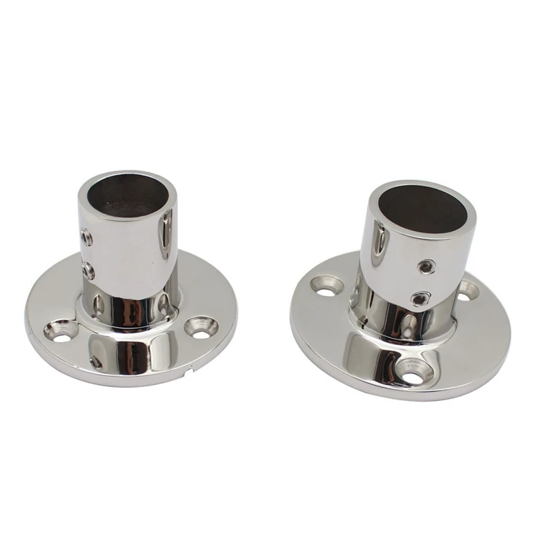 

1Pcs Stainless Steel Marine Grade Casting Boat Hand Railing Fittings Round Base 90 Degree Tube Base