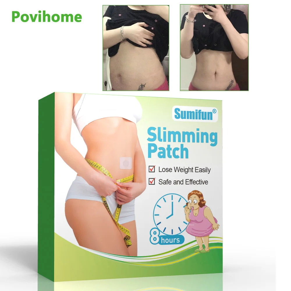 

Sumifun 10Pcs Slimming Patch Stickers Chinese Medical Plaster Fat Burning Weight Lose Natural Herbs Navel Body Shaping Patch