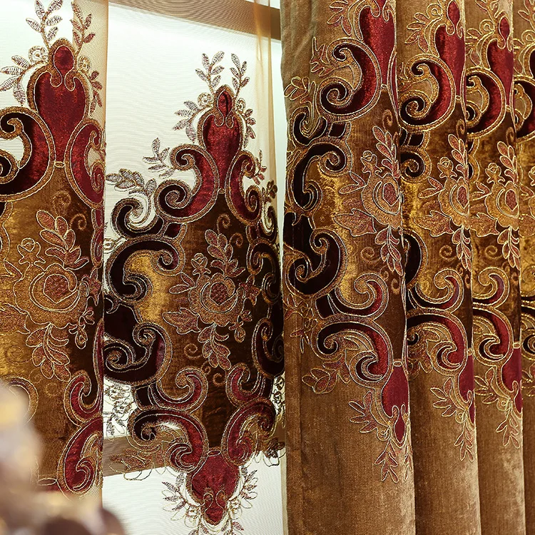 Занавески шенилл вышитые занавески для гостиной шторы окон спальни | Дом и сад