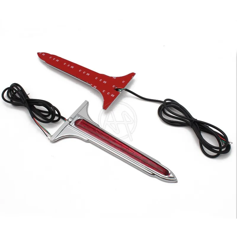 1 комплект Хромированный Светодиодный фонарь на танкетке задний Предупреждение