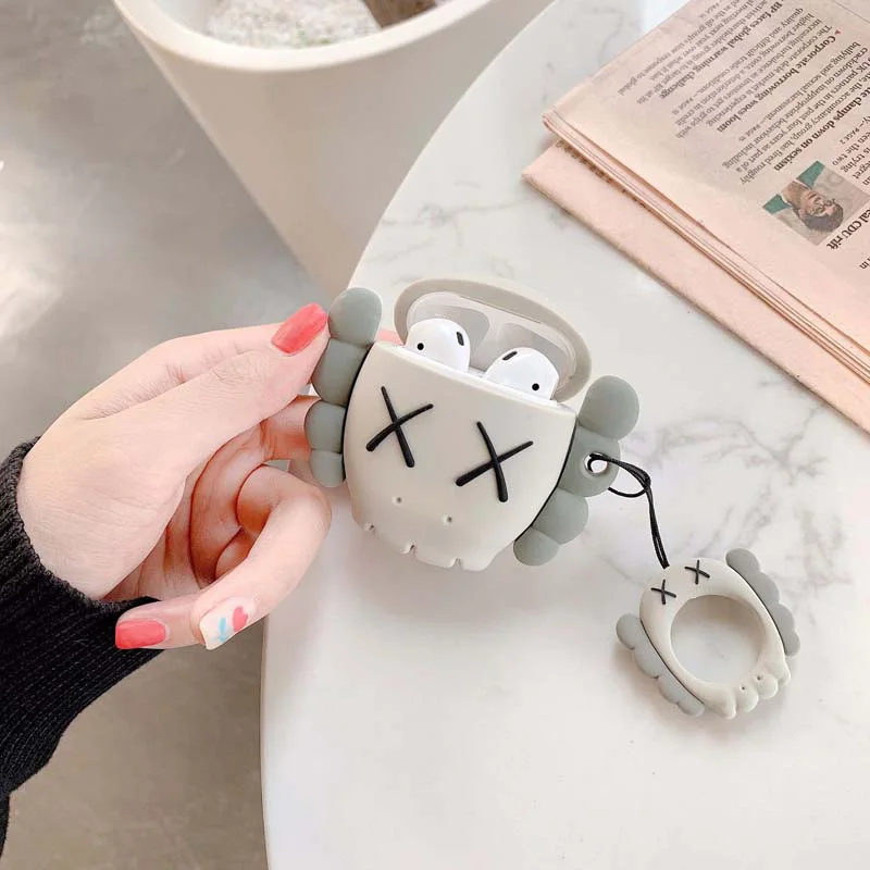 Брендовый чехол KAW Crab AirPods с мультяшным рисунком для bluetooth наушников 1/2 поколения