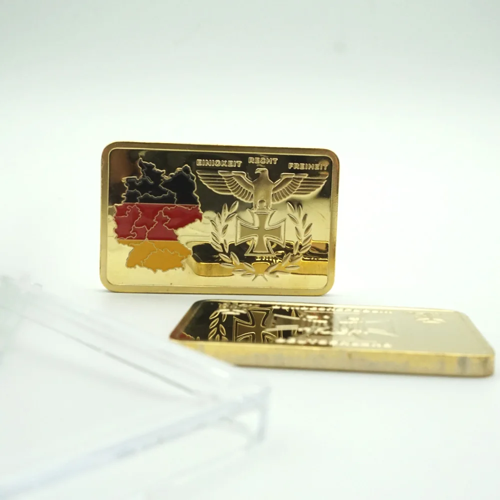Золотая монета 24k Германия свобода Орел крест золотой бар | Дом и сад