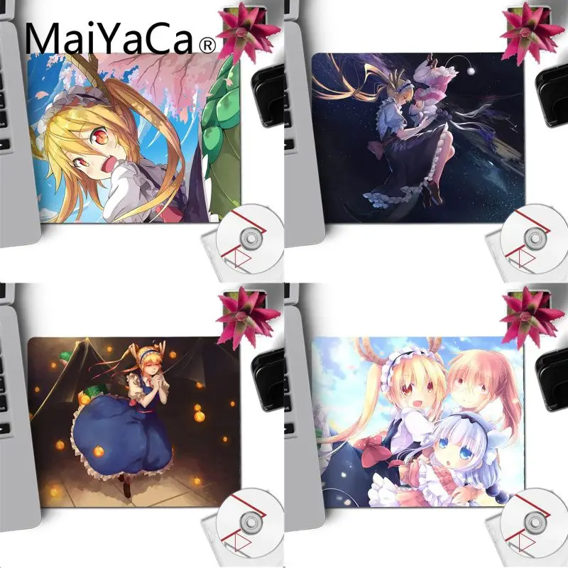 

Игровые коврики для мыши MaiYaCa, забавные коврики для компьютерной мыши Kobayashi's dragon maid, простой дизайн, коврики для скоростной игровой мыши, 18x22 ...