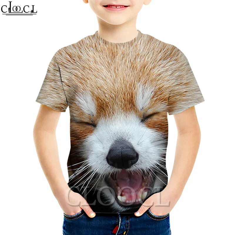 Летняя футболка CLOOCL с 3D принтом для мальчиков и девочек популярная детская Anmial