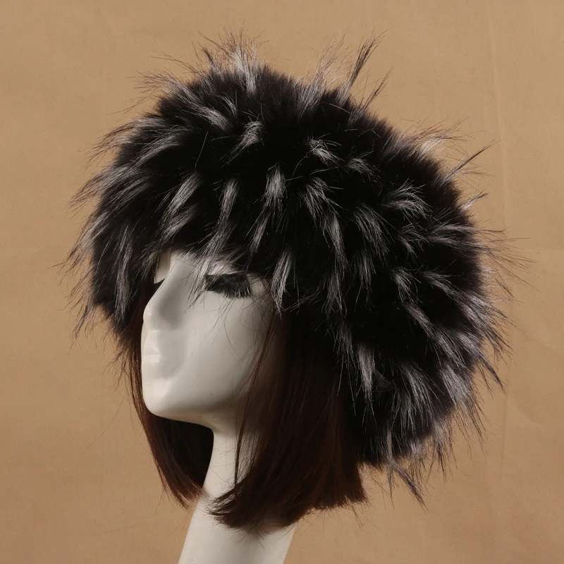 1 шт. женская зимняя шапка-ушанка из искусственного меха |