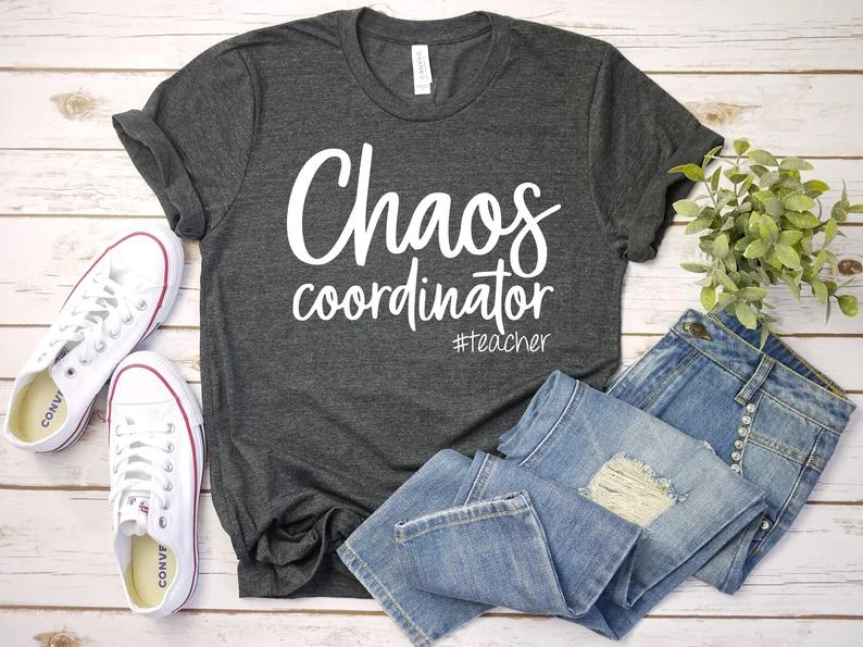 

Chaos Coordinator Teacher Shirt, Teacher T-Shirts, Funny Teacher Shirt, Teacher Life T-Shirt, Teacher Team Shirts, Teacher O506