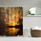 Занавеска для душа, декоративная 3d-занавеска для ванной, Ландшафтная занавеска для душа, водонепроницаемая занавеска от плесени s 180x180 см, занавеска для душа s