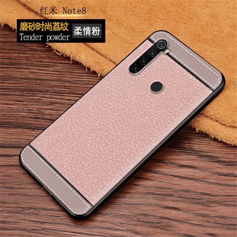 личи зерна копия кожаный кожа кожаные печатные силиконовый чехол xiomi xiaomi redmi note 8