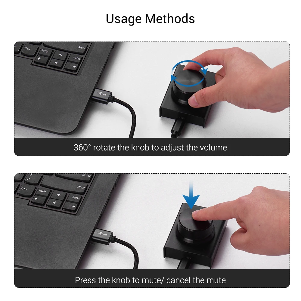 USB-регулятор громкости для компьютера устройство регулировки звука с USB-кабелем