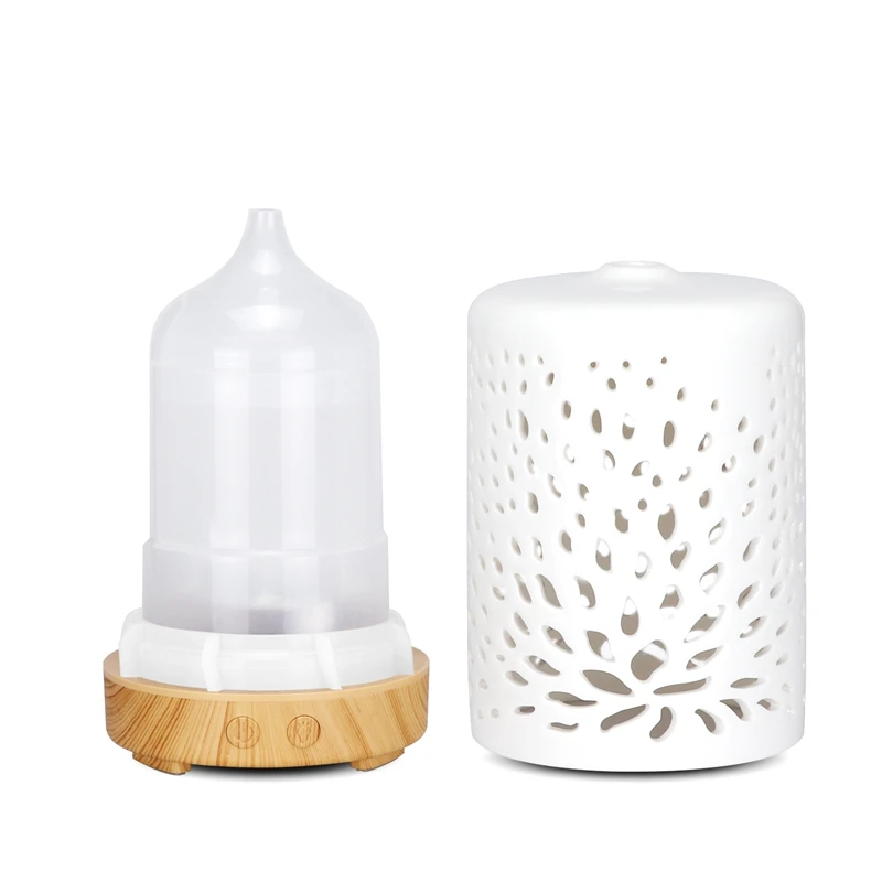 Ceramic Ultrasonic Aroma Diffuser Air Humidifier Purifier Atomizer Essential Oil with 7 Color Night Lights for Home | Дом и сад