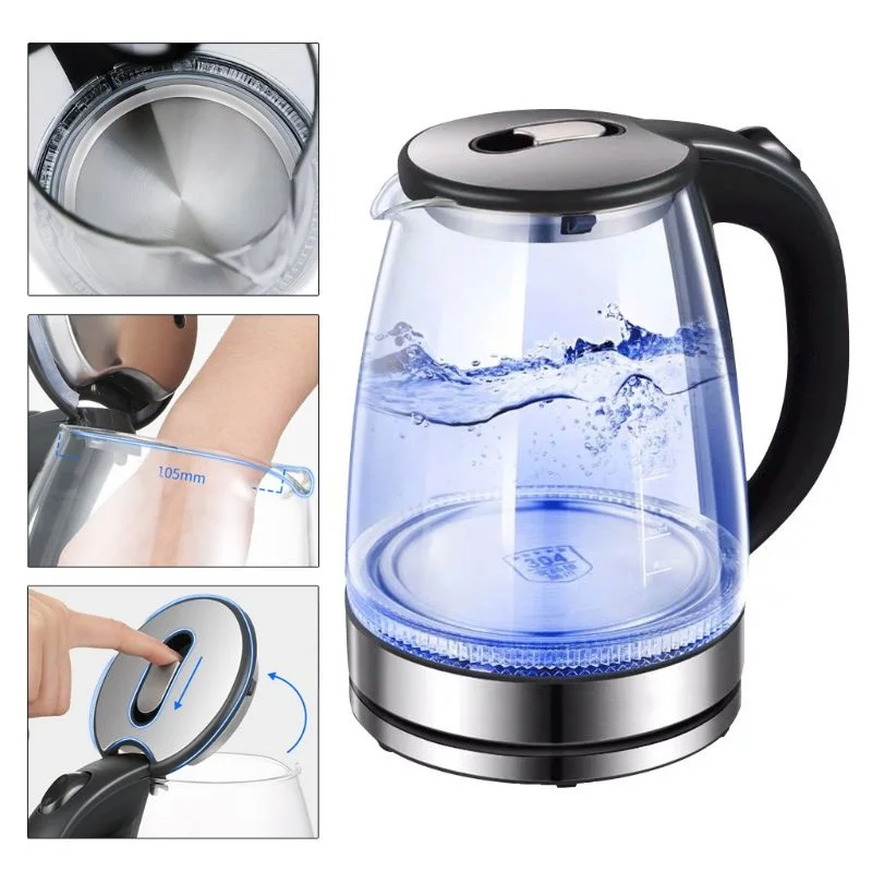 

Automatic Electric Kettle Glass Tea Bottle 1500W High Power Fast Boiling Auto Shut-off Boil Dry Protection Household Appliance
