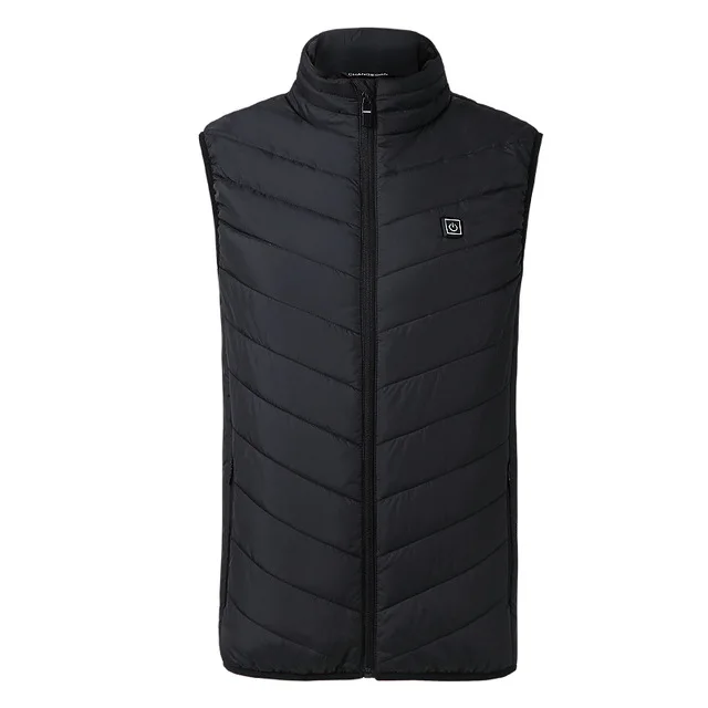 black vest Зимняя водонепроницаемая куртка для мужчин, одноцветная хлопковая куртка для пешего туризма, теплая куртка с USB подогревом, мужская и женская куртка Regenjacke Herren - Цвет: black vest
