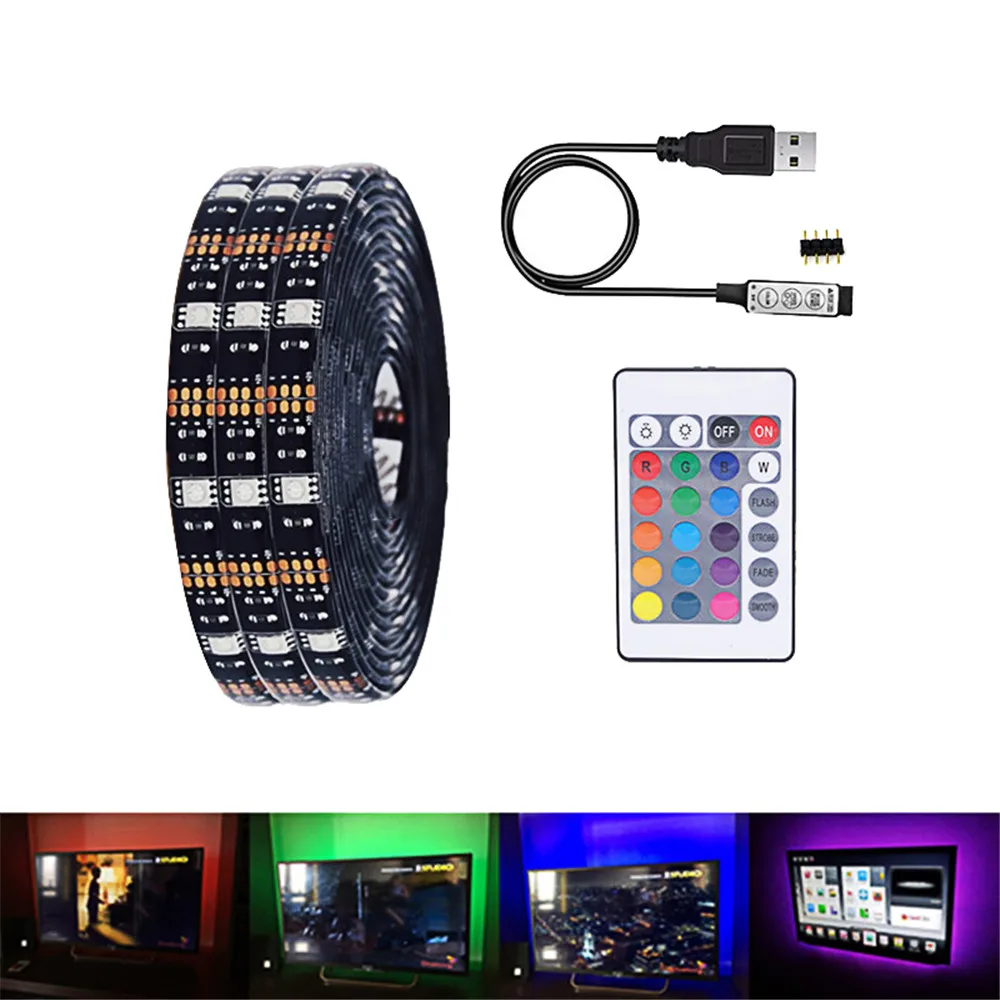 Светодиодная лента 5 В 5050 RGB 50 см 1 м 2 3 4 м|Светодиодные ленты| |