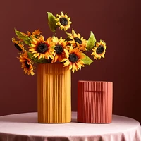 nordic style resin vase modern home decor accessories living room simulation bouquet vase ceramic countertop bar counter vase