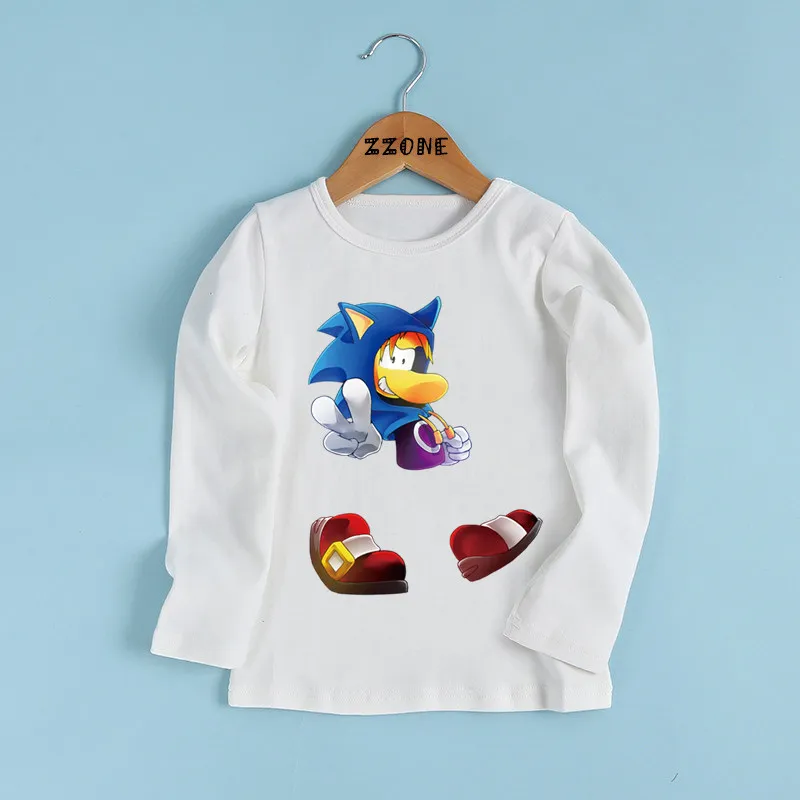 Футболка с длинным рукавом для мальчиков и девочек рисунком героев мультфильмов