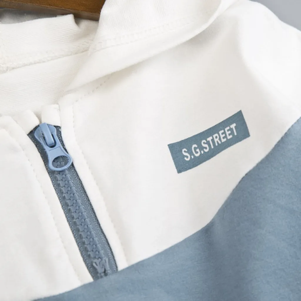 Модная толстовка на молнии с капюшоном для маленьких мальчиков и девочек топы