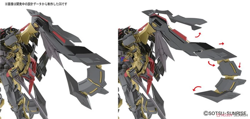BANDAI RG 1/144 MBF-P01-Re2 Gundam Astray Золотая оправа AMATSU фигурку модель модификации