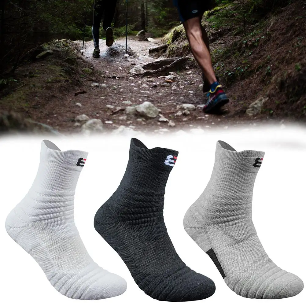 Мужские уличные спортивные носки для бега баскетбола дышащие противоскользящие