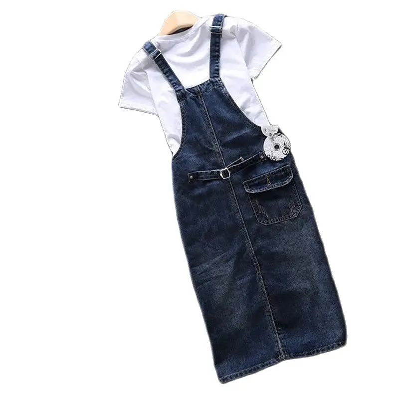 Летние женские джинсовые платья Повседневное весеннее платье свободные штаны с