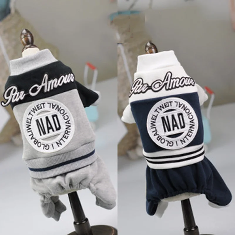

Pets warm coat autumn and winter Dog clothes four-legged Goods plus velvet pet thickening clothes for small dog Teddy Bomei