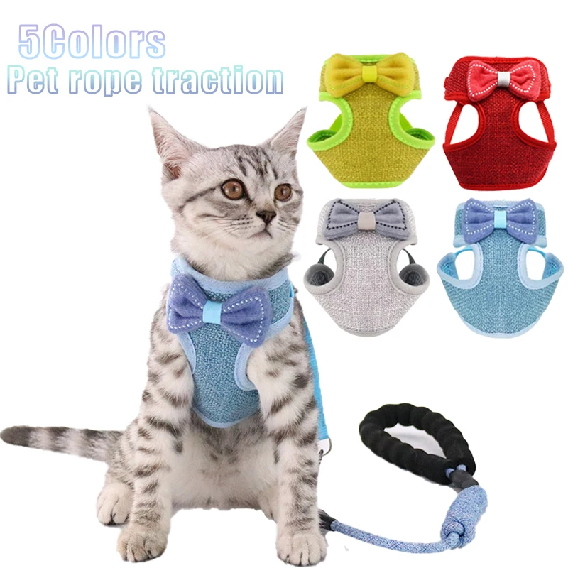

Cat Harness Pet Chest Back Traction Rope Vest-style Design Pet Supplies New Small and Medium-sized Dogs Dog Traction Rope
