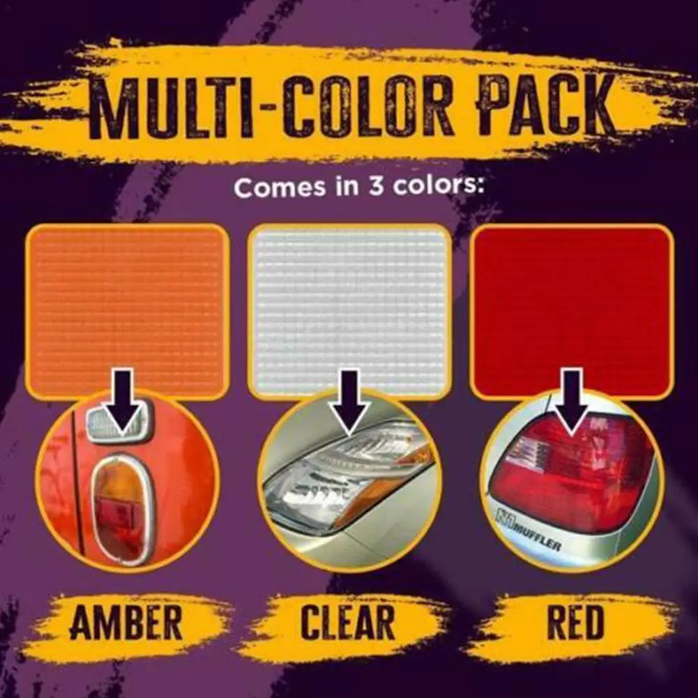 

3PCS Lens Car Repair Kit Car Taillights High-intensity Red Lens Film Restoration Film Consignment Car Stickers