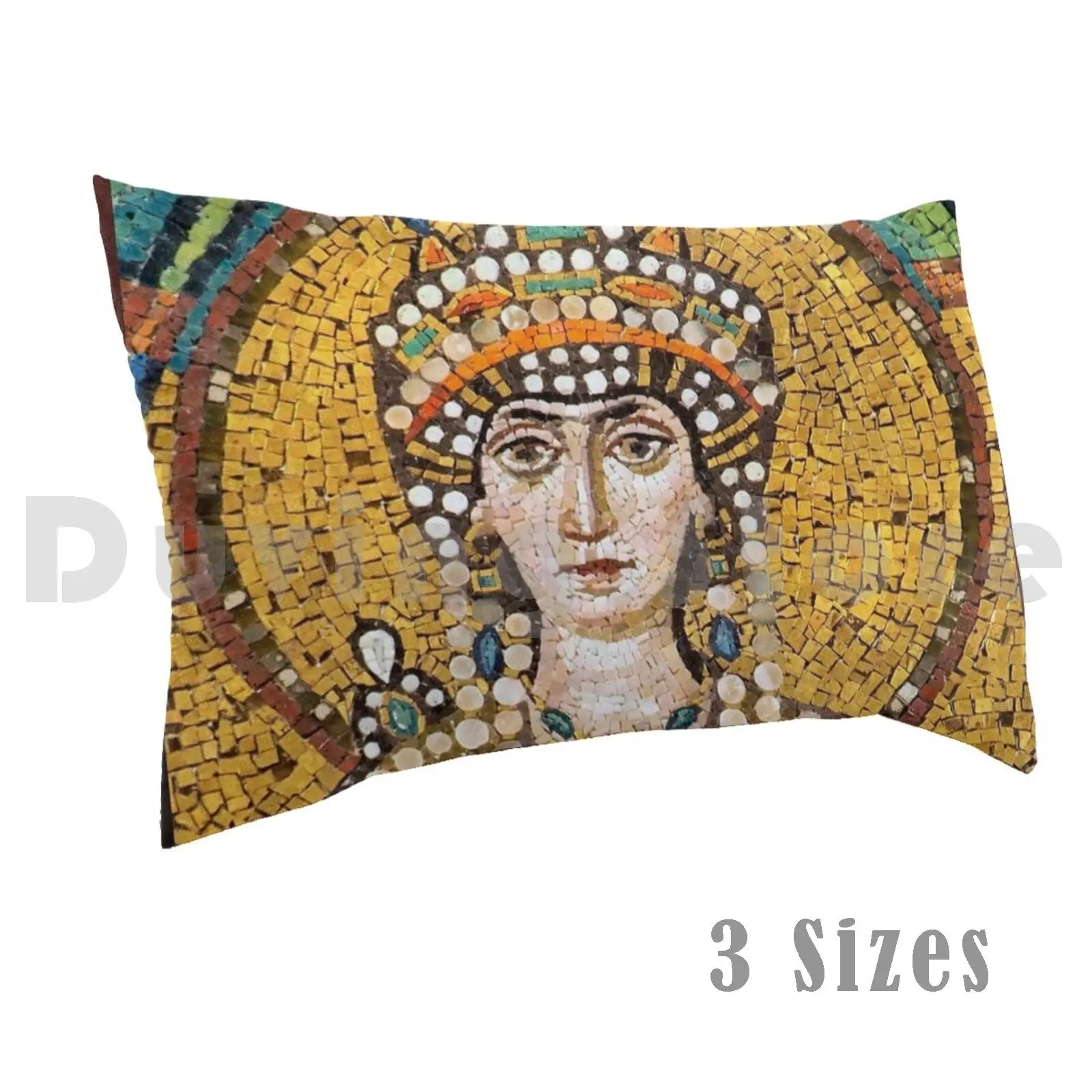 

Theodora Pillow Case 20x30 inch Emperor Justinian Portrait Mosaic Roman Byzantine Ravenna Italy