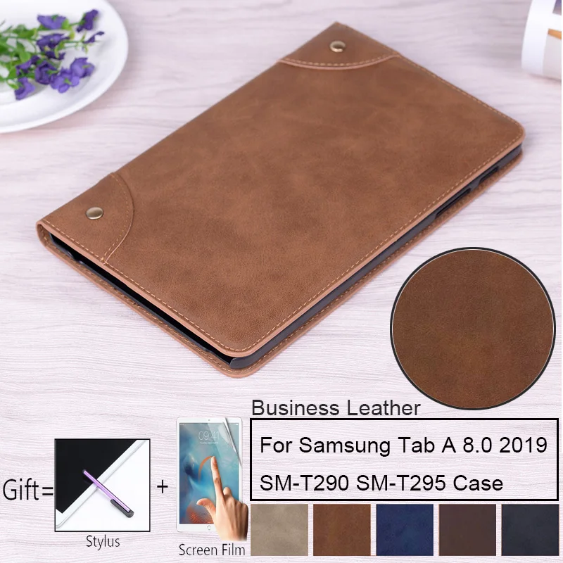 Роскошный кожаный чехол в стиле ретро для Samsung Galaxy Tab A 8 0 &quot2019 T290 умный с