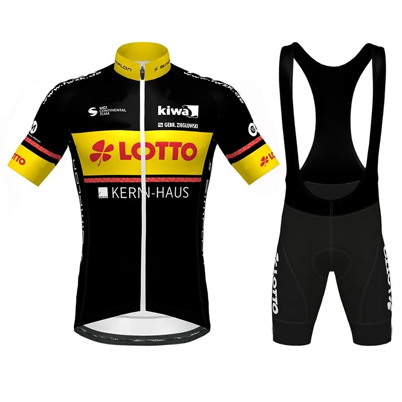 

2021 Team LOTTO Cycling Jersey 20D Bib Set MTB Bicycle Clothing Belgium Bike Clothes Ropa Ciclismo Mens Short Maillot Culotte