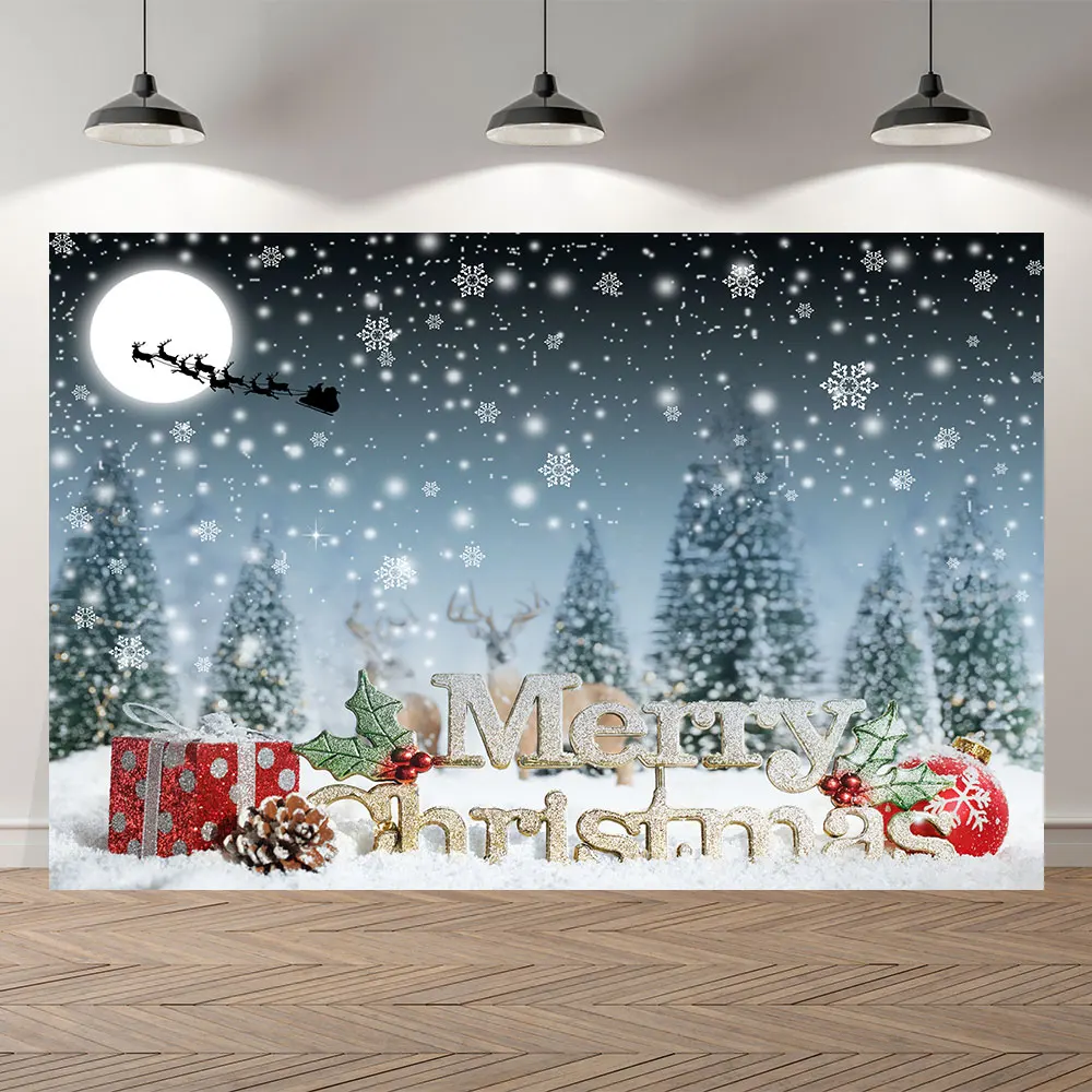 

SeekproBackground Merry Christmas happy new year party wood snow forest baby shower Portrait Backdrops for Photography