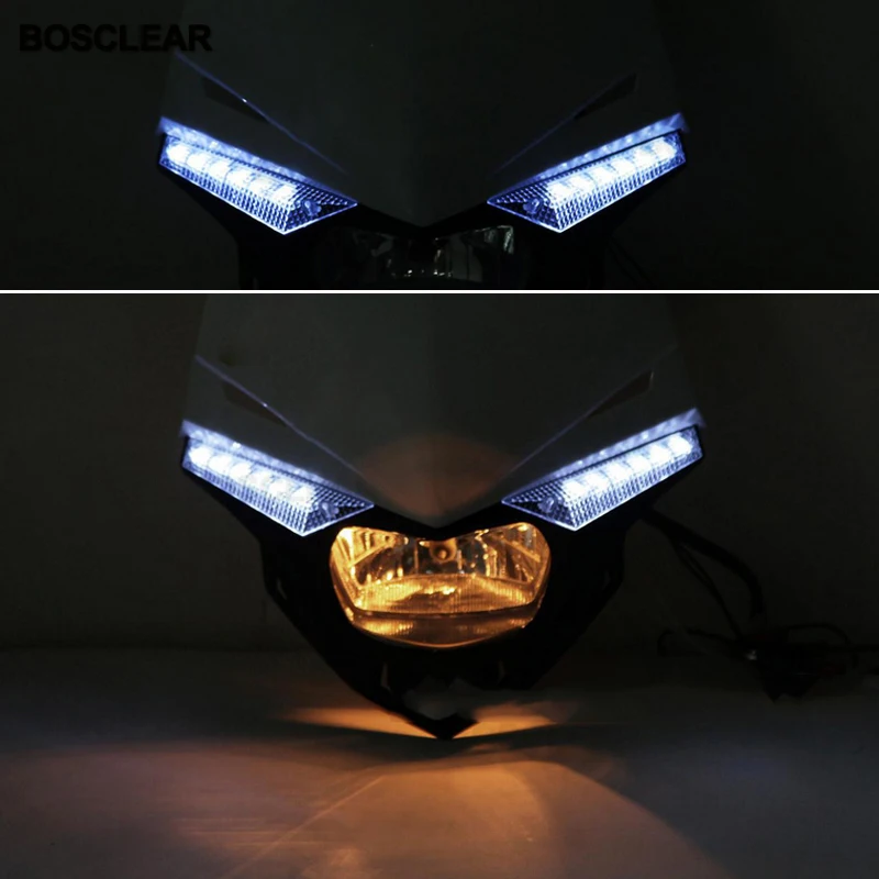 Светодиодная фара для мотоцикла обтекатель крест эндуро двойной спортивный