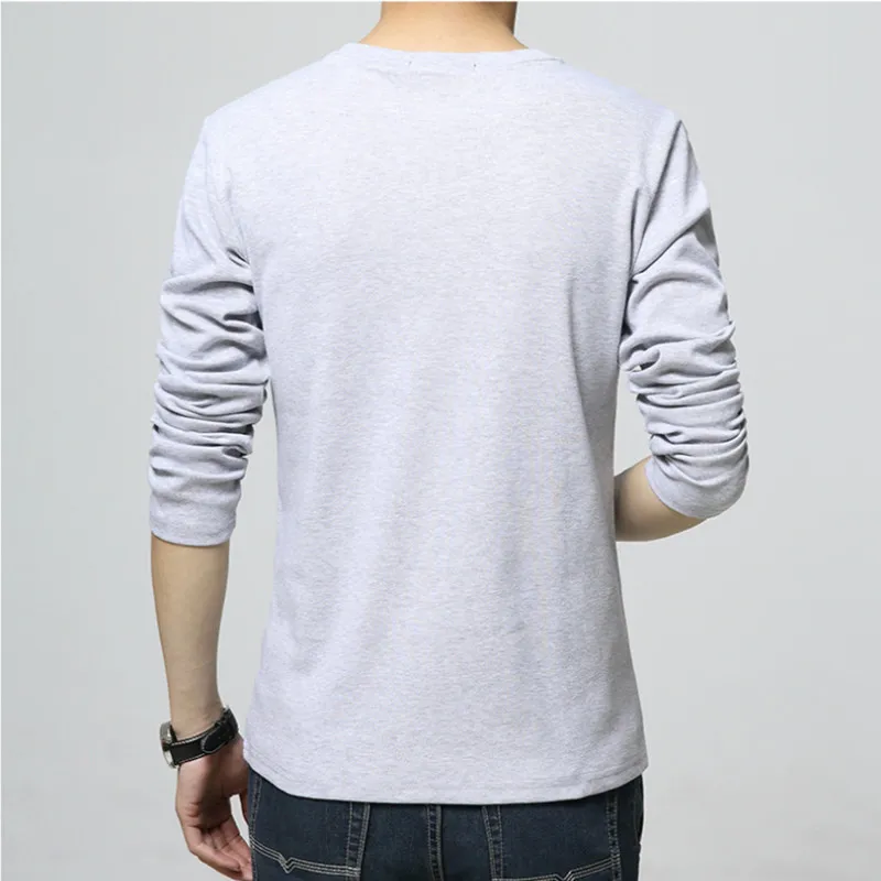 

2021 New style Men spring high quality pure cotton long sleeve T-shirts/Male Round collar slim printing Leisure T-shirt S-5XL