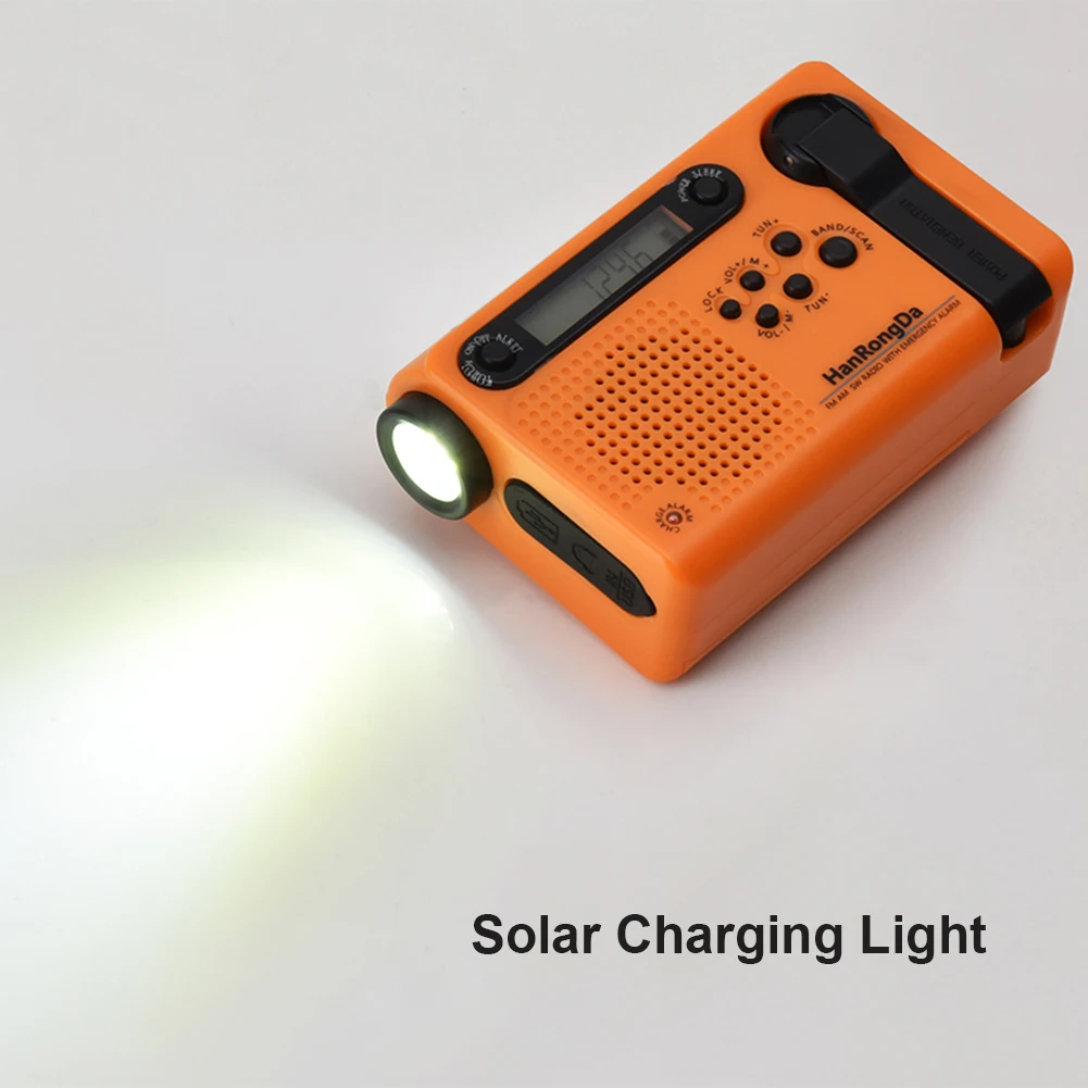 Portable Solar Full Band Radio for Outdoor Camping Hiking FM AM Flashlight Power Bank Multifunctional Radiogram радиоприёмник |