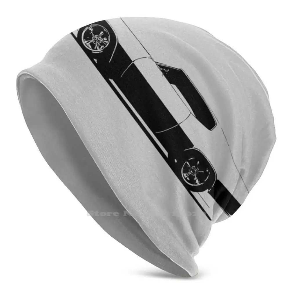 

1969 Chevy Chevelle-Stylized Black On Light Background Men Women Child Beanies Knitted Hats Autumn Winter 1969 Chevy