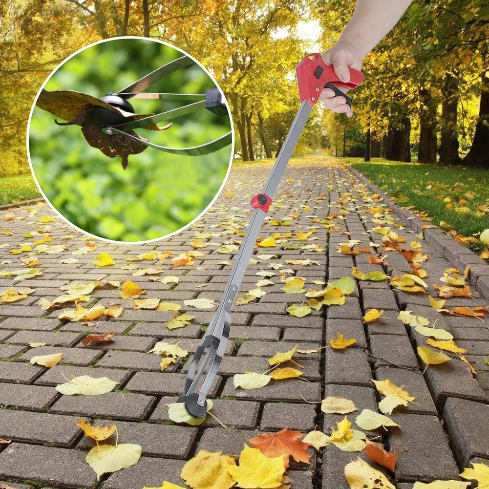 

ANENG 1PC red Aluminum Alloy Household Garbage Picker Folding Trash Grabber For Garden Leaves Waste Pick Up