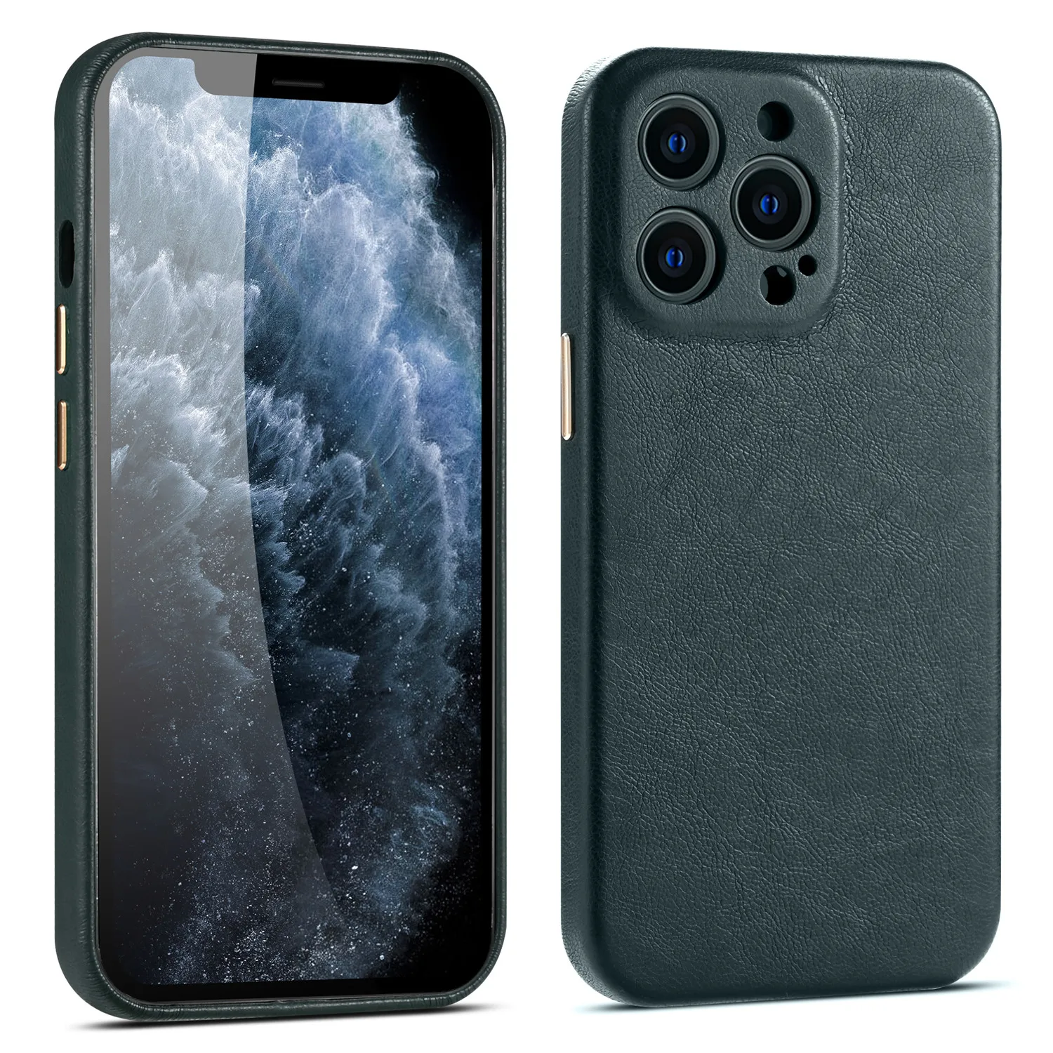 Чехол из натуральной кожи для iPhone 13 Pro Max Mini Роскошный деловой чехол воловьей
