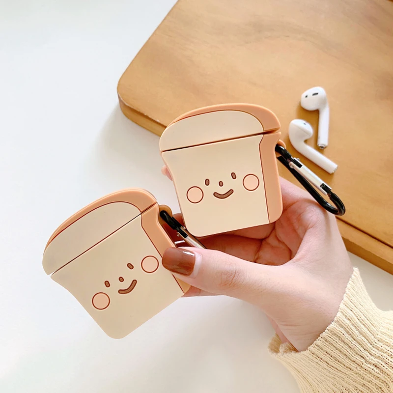 Для AirPods 1 чехол хлеб для тостов мягкий силиконовый беспроводной Bluetooth кожухи