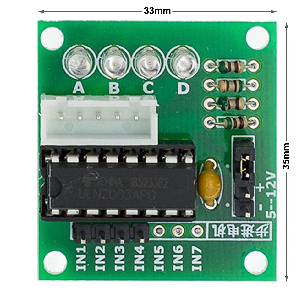 Плата драйвера шагового двигателя ULN2003 высокой мощности МОДУЛЬ тестирования для