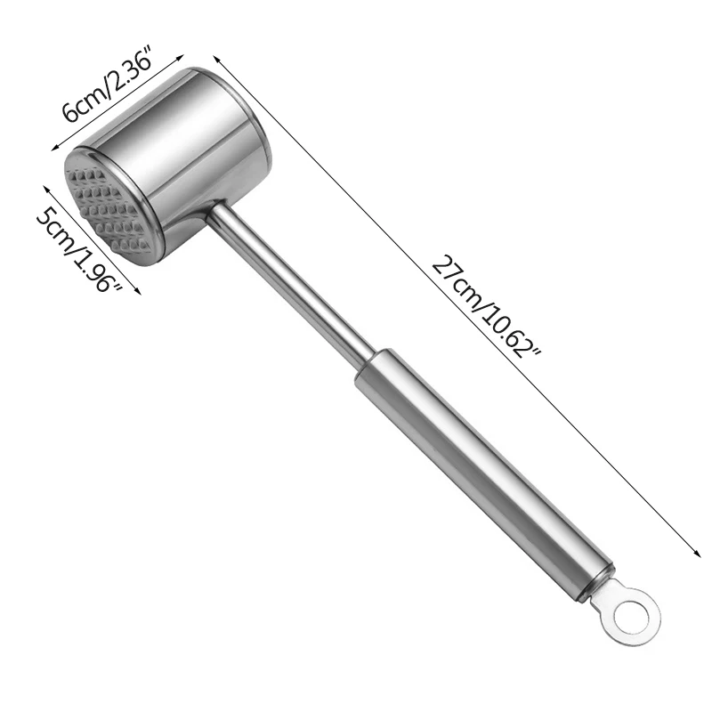 

Meat Hammer Stainless Steel Pork Hammer Kitchen Tool Round Meat Hammer Pig Steak Hammer Tender Meat Hammer