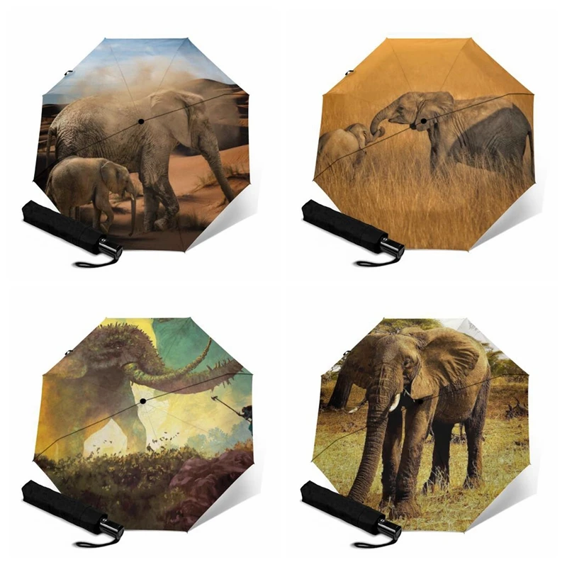 Креативный дорожный зонт с автоматическим открыванием и закрытием понж три