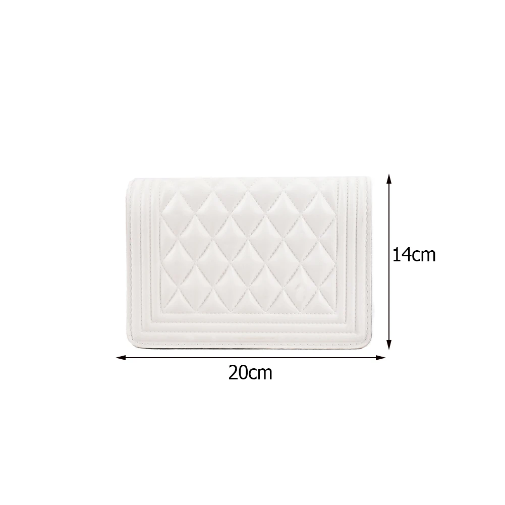

Fashion Women Lattice Pattern Crossbody Shoulder Bags PU Leather Solid Color Messenger Bag Casual Ladies Chain Small Handbags