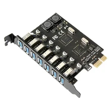 USB 3.0 PCI Express Adapter PCI e to 7 Ports USB 3 Expansion Adapter Card USB3 PCIe PCI-e x1 Controller Converter for BTC Miner