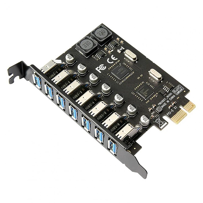 USB 3 0 PCI Express адаптер e на 7 портов Расширенный карта USB3 PCIe PCI-e x1 контроллер конвертер