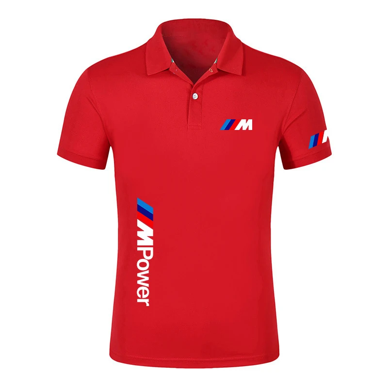 

2021 Bmw M Power Summer Cotton Male Polos Casual Short Sleeves Solid Color Unisex Round neck Hip Hop T shirts Sport funny Tops