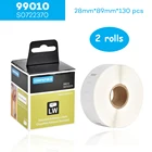 CIDY, 2 рулона, совместимые с Dymo 99010, этикетка 28*89 мм, 130 шт.рулон, совместимы с LabelWriter 400 450 450, турбопринтером SLP 440 450