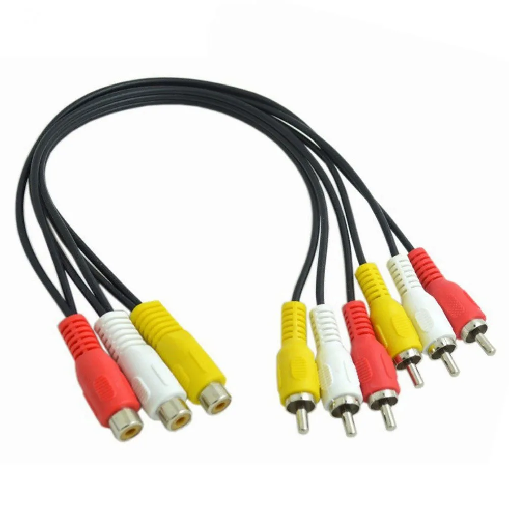 

AV 1:2 Lotus Head 3 Male To 6 Female DVD Set Top Box Connected To RCA 1:2 Video Cable
