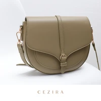 cezira 2021 luxury brand designer crossbody bag women pu vegan leather saddle bags female casual flap shoulder messenger handbag